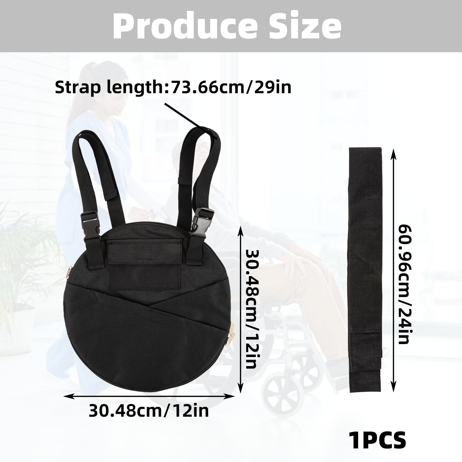 JFHNMLW urine bag holder with pockets keeps essentials nearby and organized