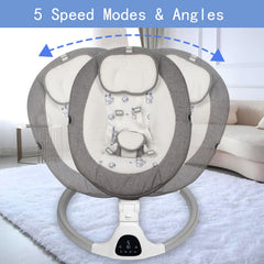 JFOVMCYG baby swing seat detail with plush padding for comfort.