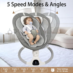 JFOVMCYG baby swing remote-control view enables convenient operation.