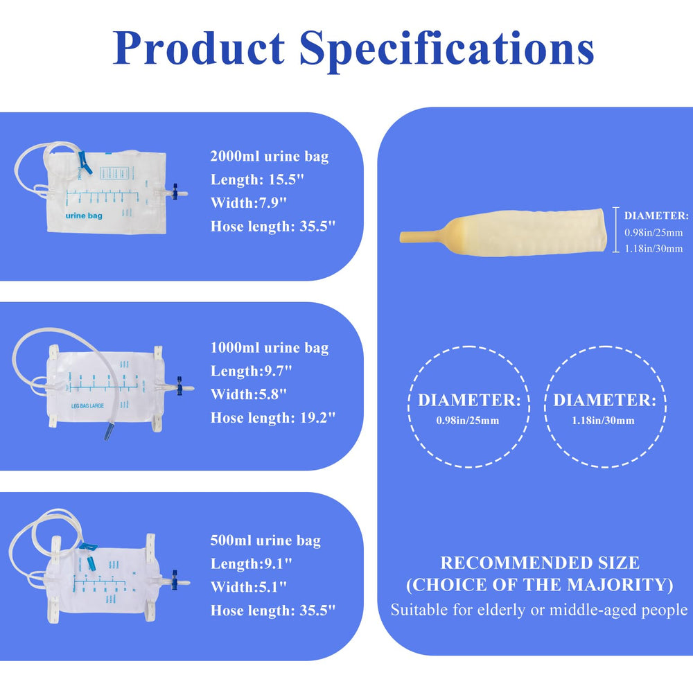JFRHUDS 500ml leg bag for daytime discreet urine management