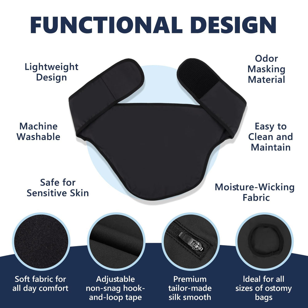 JFRHUDS Ostomy Belt keeps the pouch secure with adjustable fit.