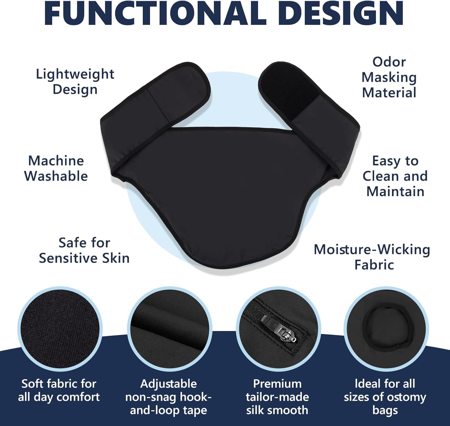 JFRHUDS ostomy belt easy-care, durable material.