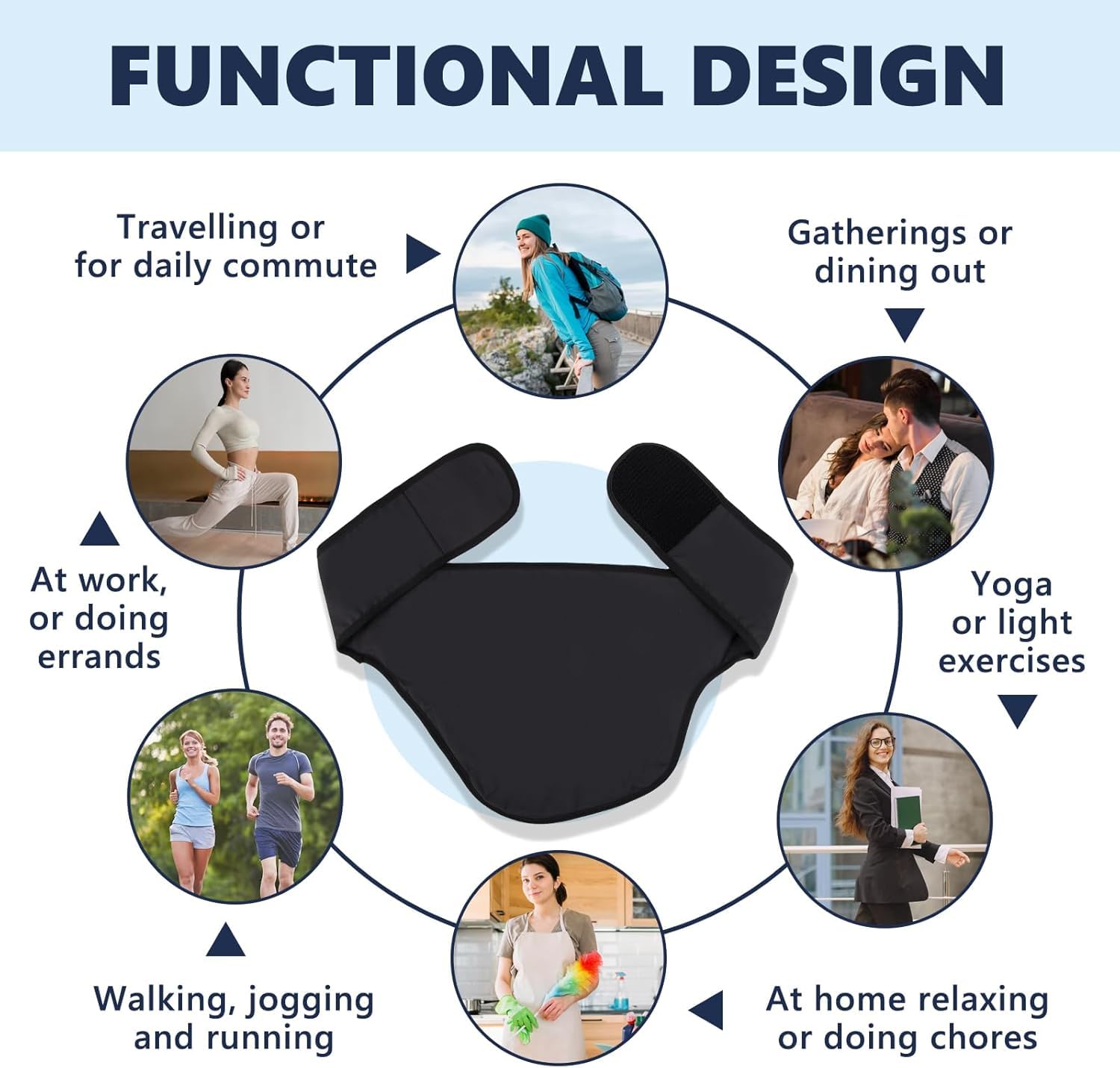 JFRHUDS ostomy belt in-use during daily activities.