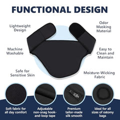JFRHUDS ostomy belt keeps pouch stable during daily activities.