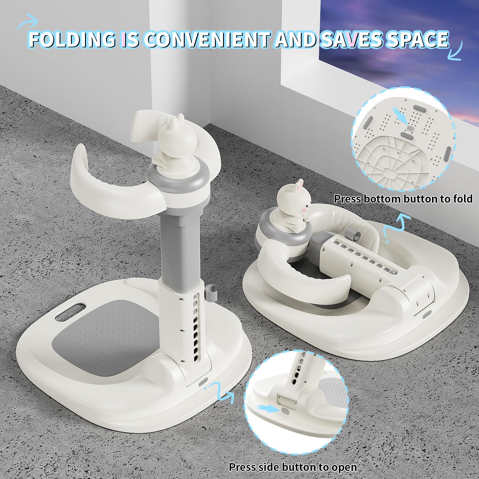 Jfxgjuv durable ABS material is easy to clean after bath time.