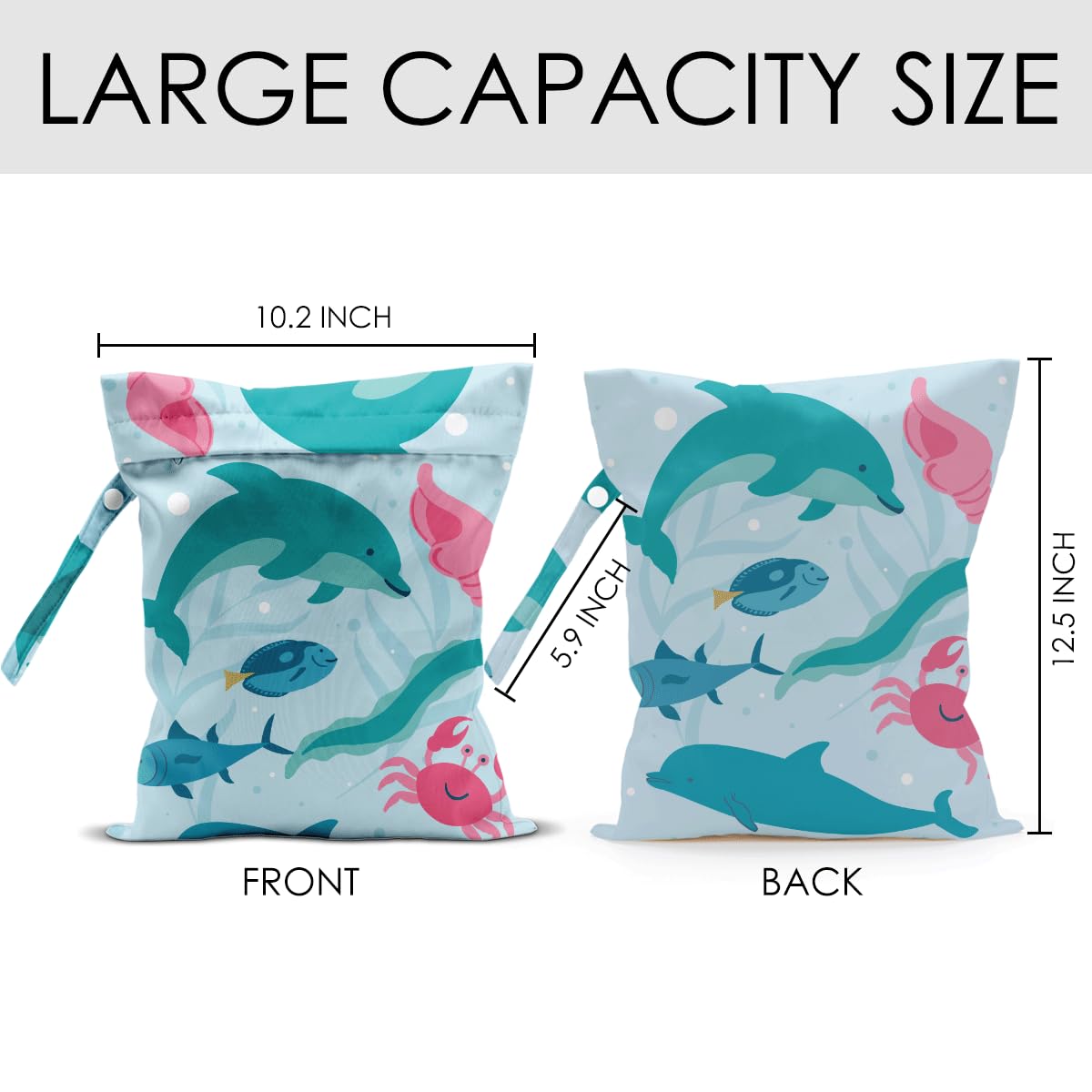 JHFDTY Wet Bag waterproof polyester keeps contents dry during trips.