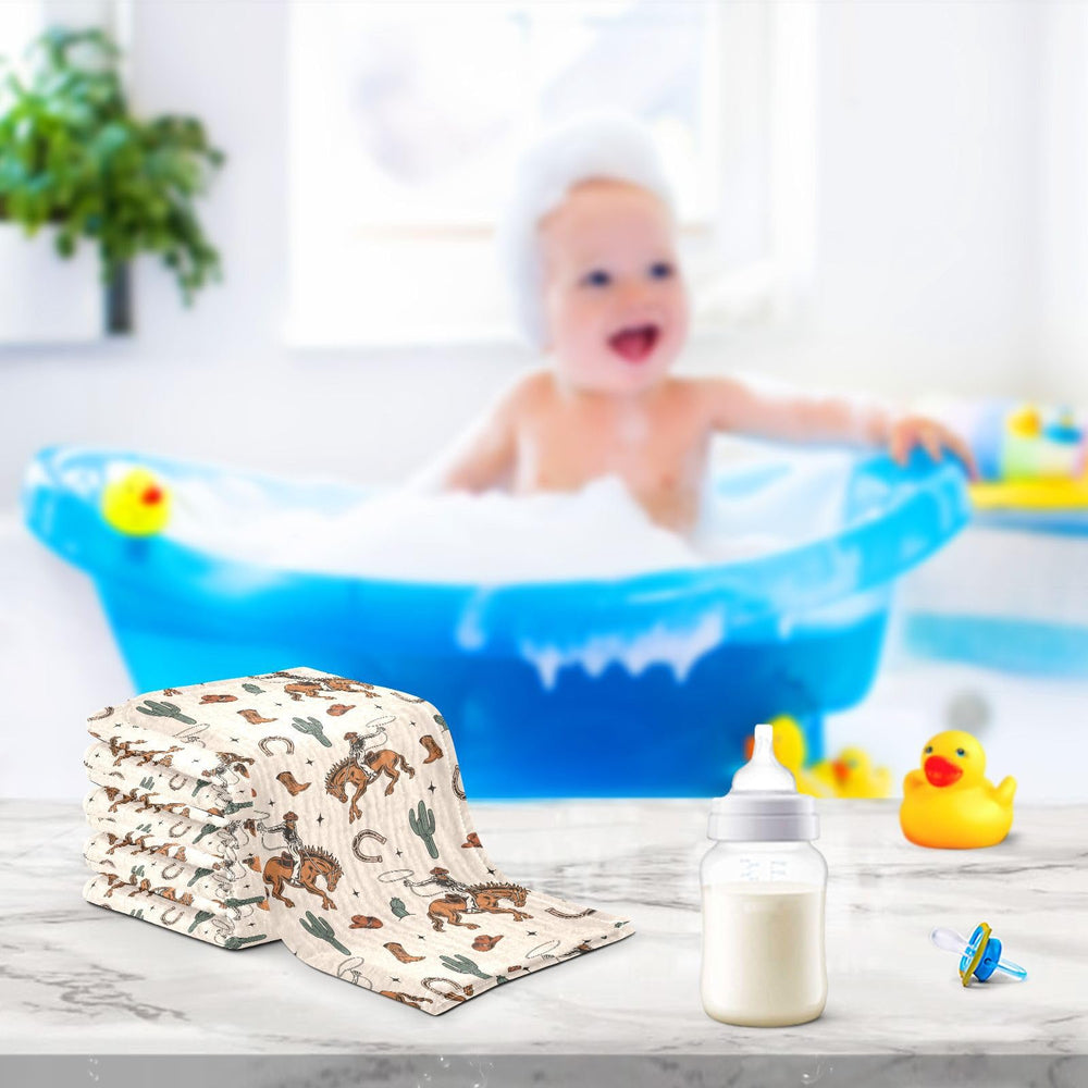 JHKKU multi-use washcloth with burp cloth and drool bib options