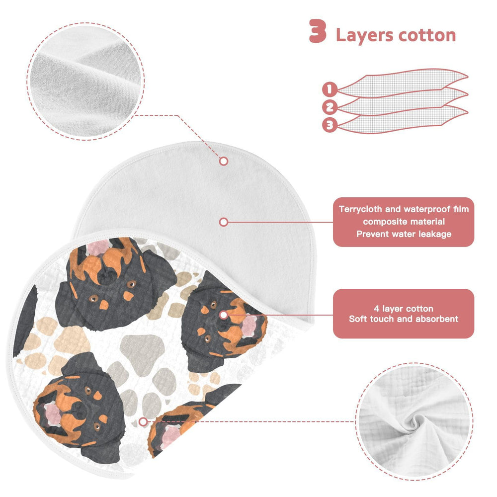 JHKKU burp cloth waterproof back protects clothes from spills.