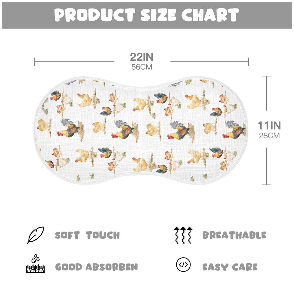 JHKKU burp cloths close up of absorbent four layer cotton yarn for strong absorption.