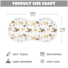 JHKKU burp cloths close up of absorbent four layer cotton yarn for strong absorption.