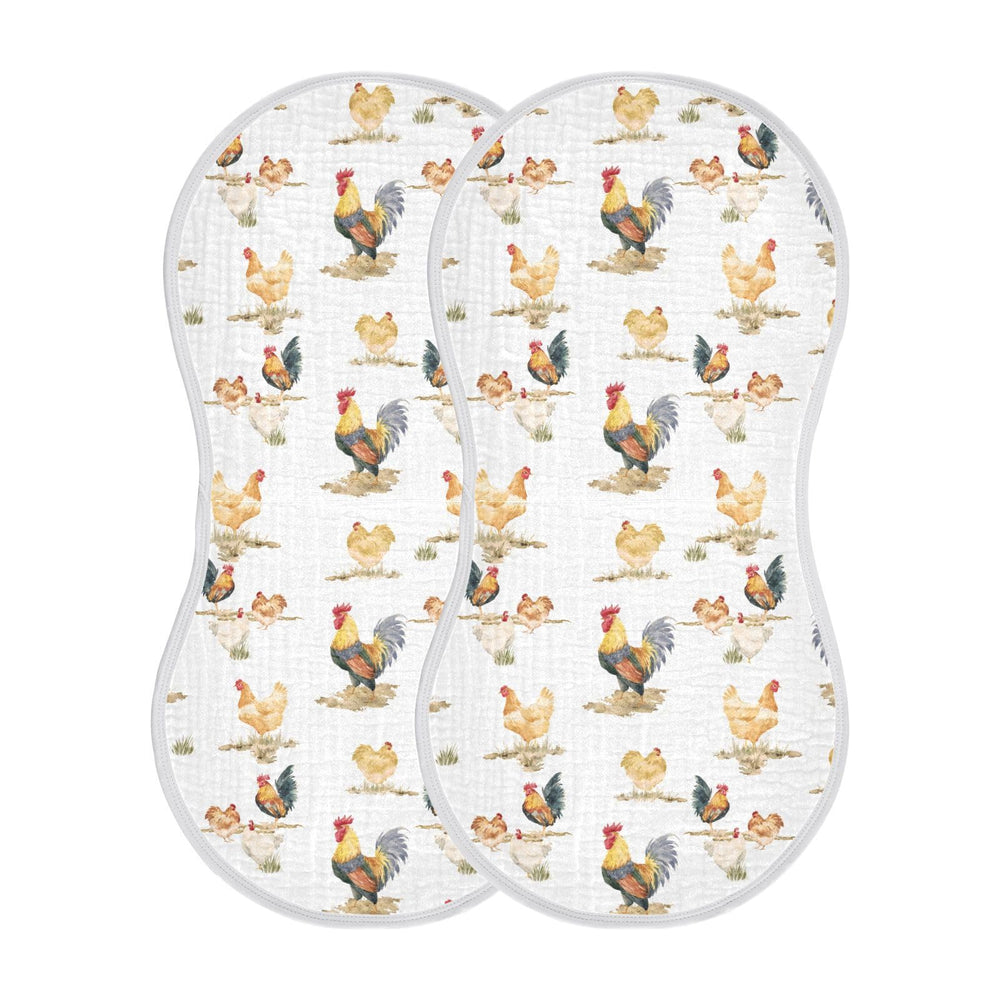 JHKKU muslin burp cloths front view, ultra-absorbent cotton for quick mess cleanup.