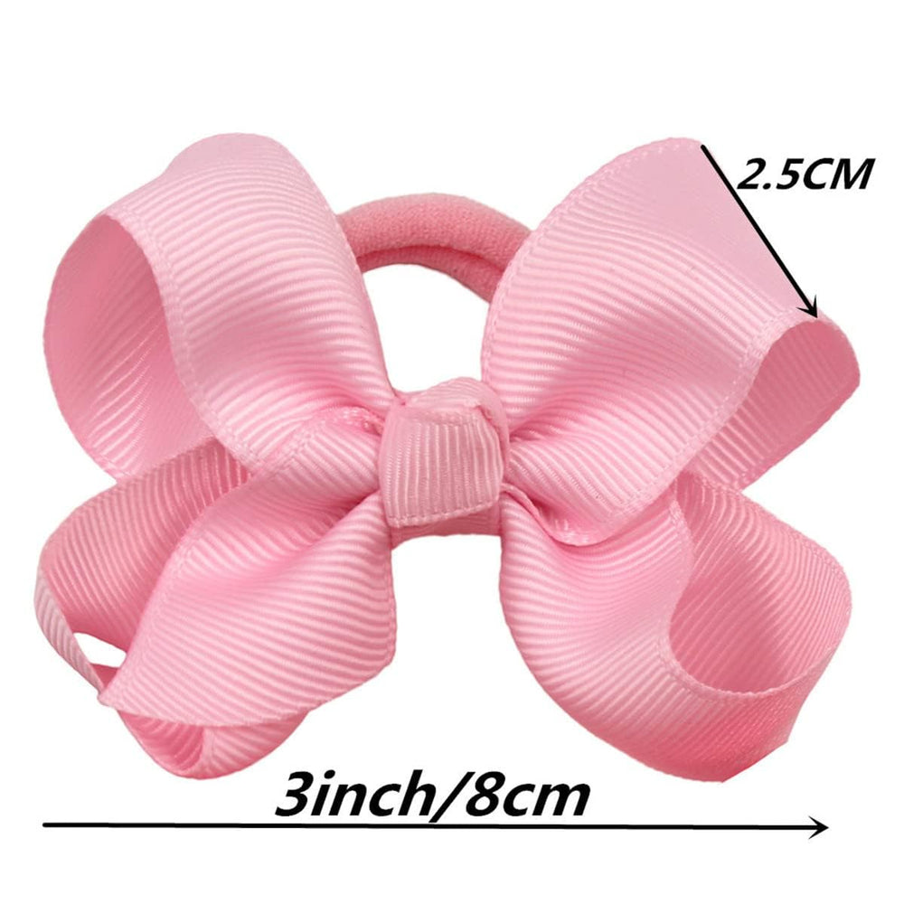 Jiaayuell pink hair bow set of four for coordinated sibling outfits.