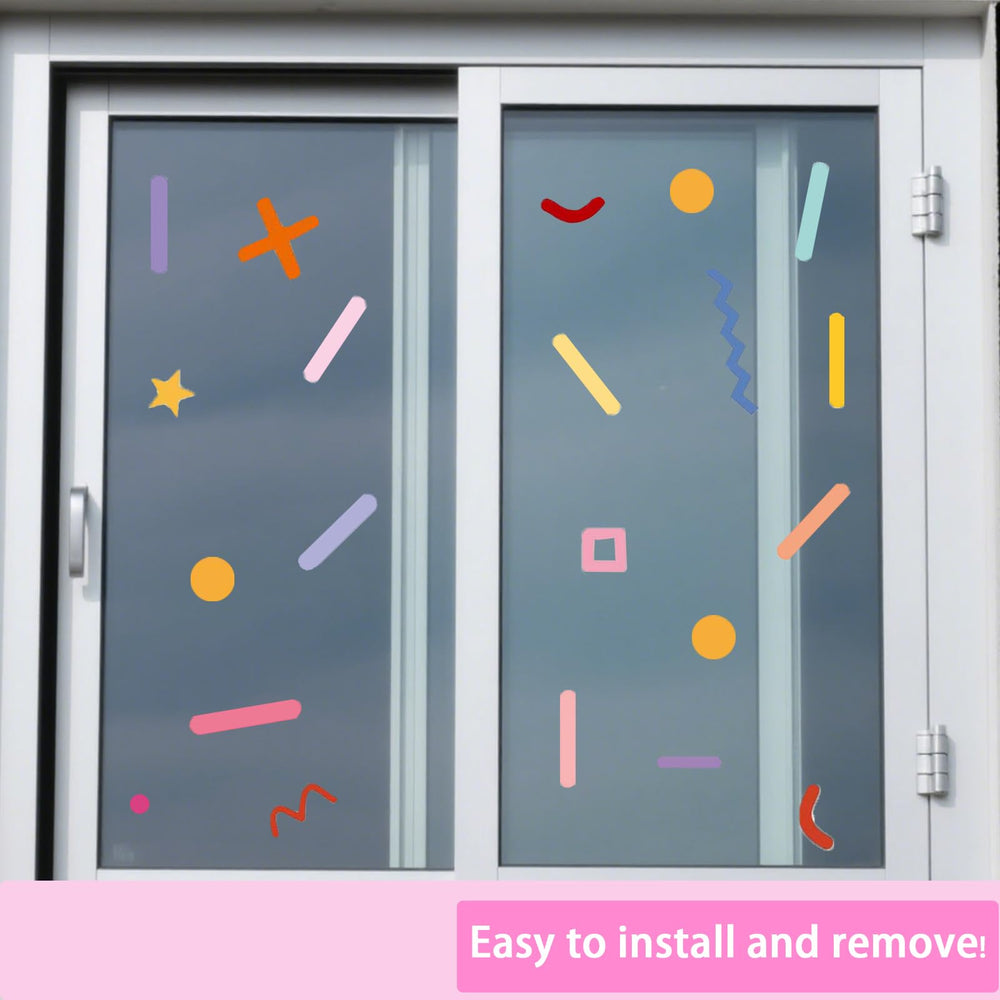 JIABEIUS DIY wall decals featuring stars lines and circles for creative layouts