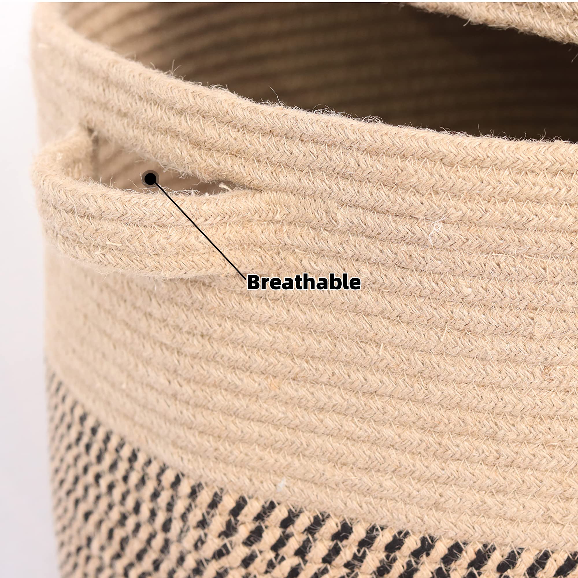 JIABOLANG multi-use basket ideal for blankets, clothes or toys.