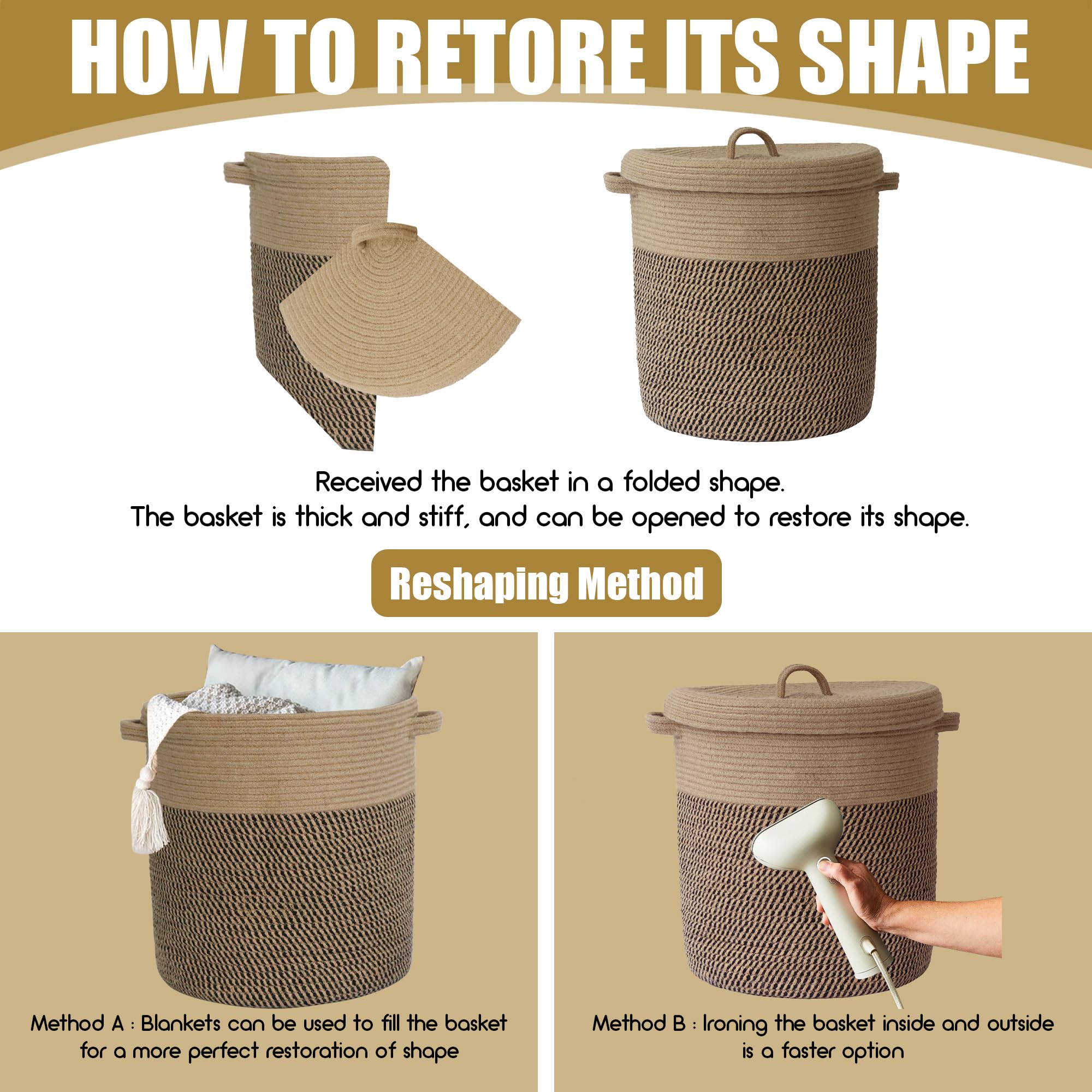 JIABOLANG natural jute rope basket with soft texture and eco friendly appeal.