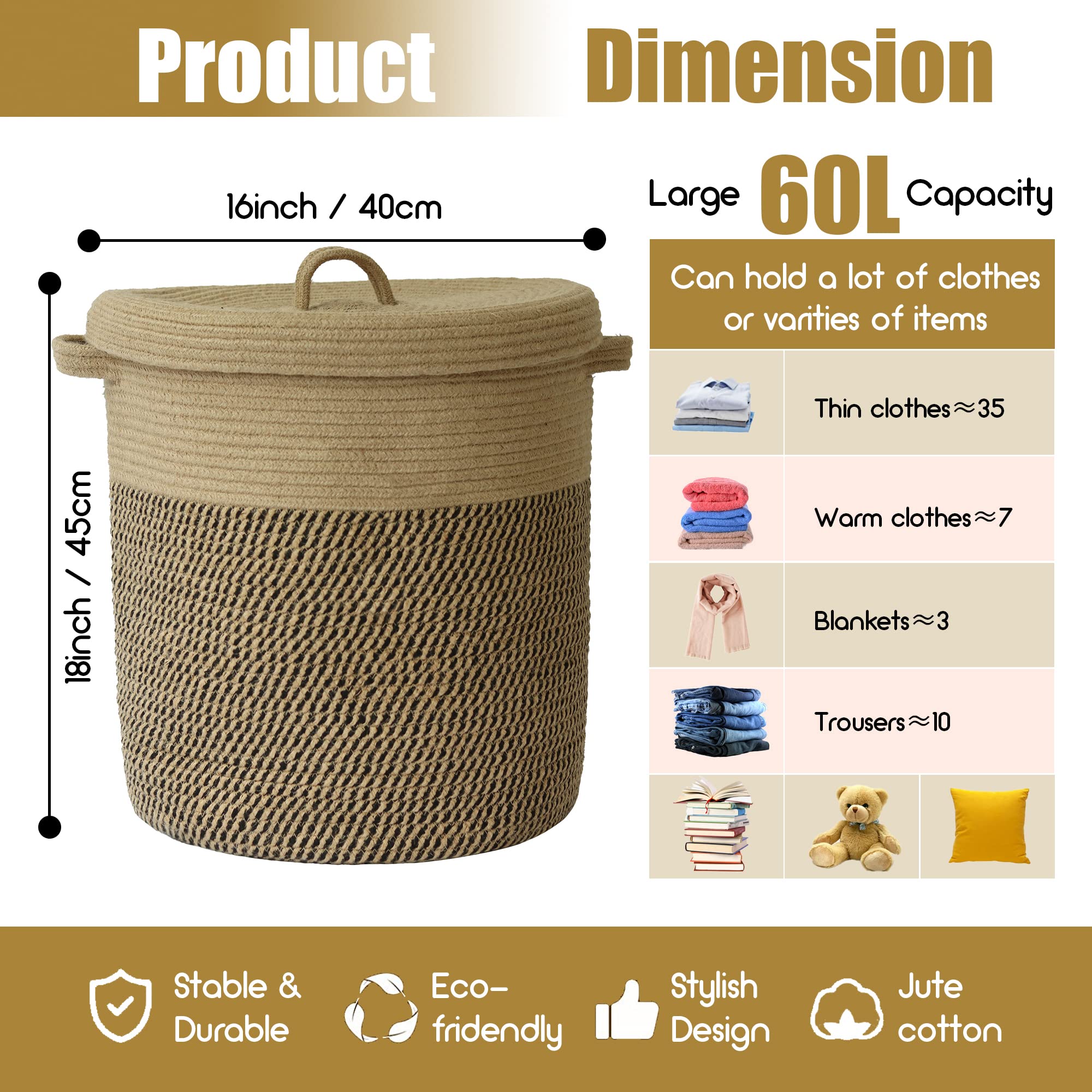 JIABOLANG round lid with carrying handle for easy placement and transport.