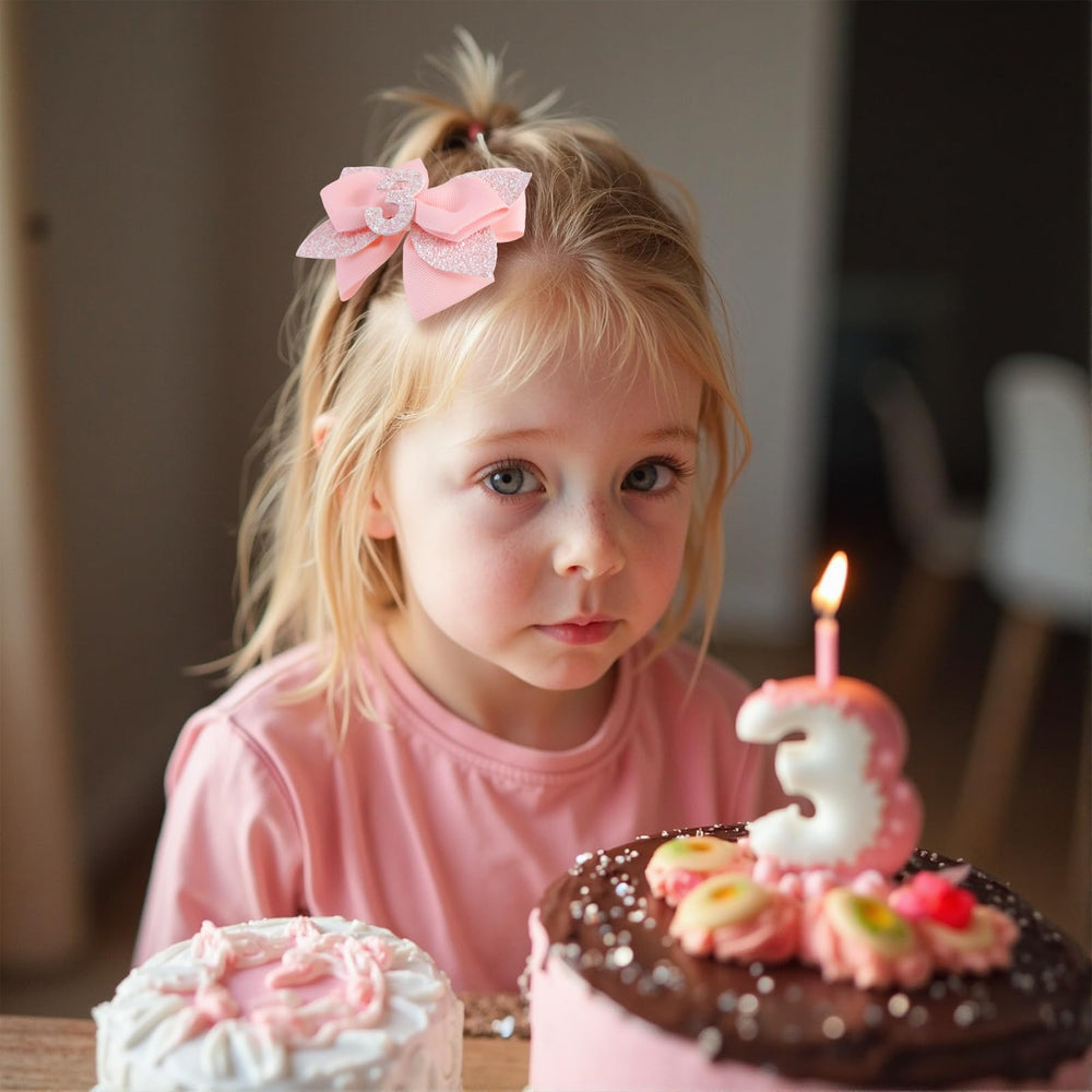 Jiaduo pink birthday bow glitter detail elevates birthday outfits