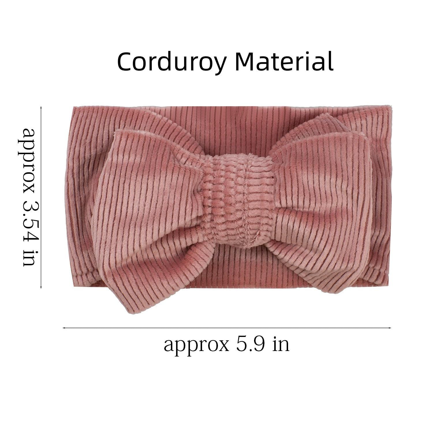 JIAHANG corduroy headband with a large bow offers soft stretch and comfort.