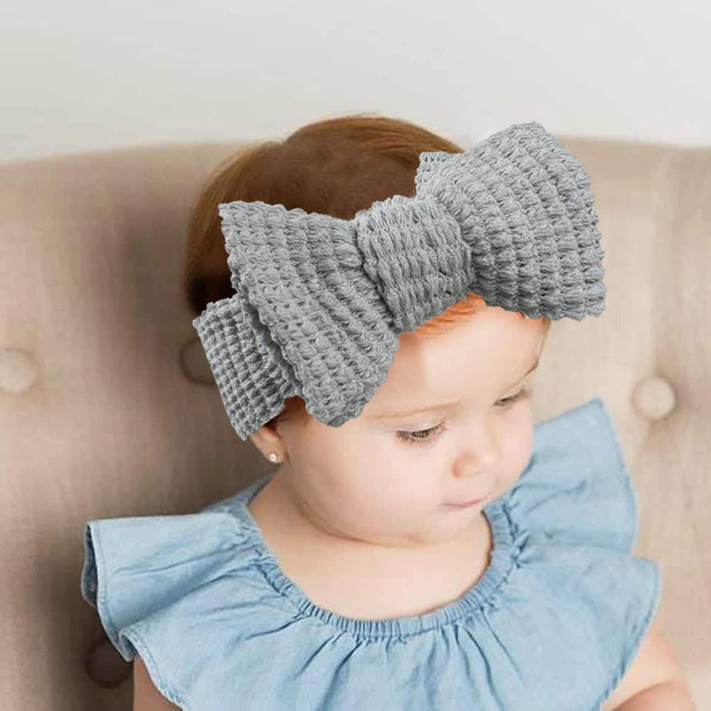 JIAHANG gray bow head wrap showing versatile neutral style