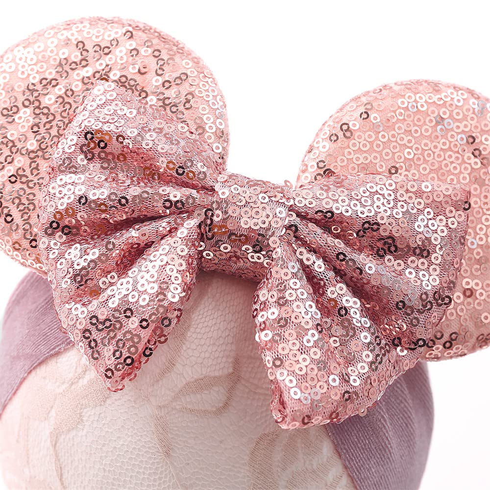 JIAHANG gold sequin bow detail sparkles under party lighting.