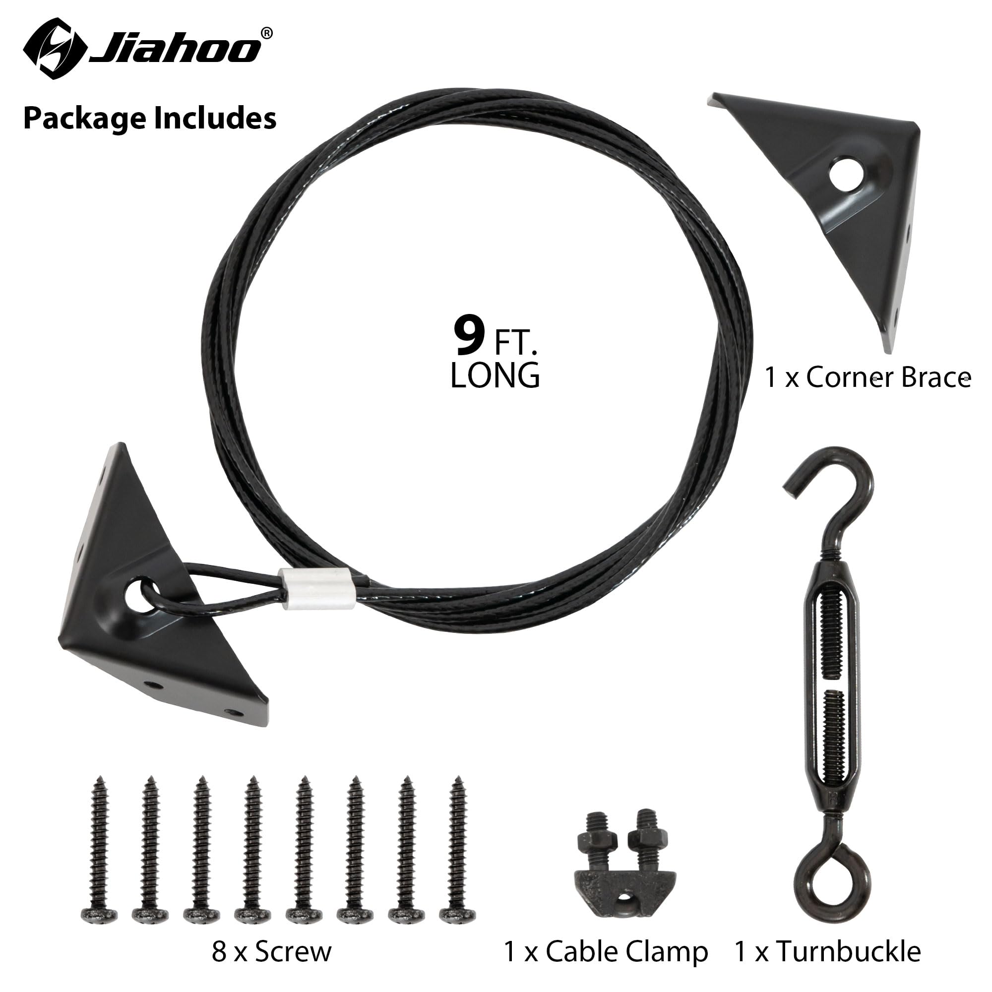 JIAHOO kit contents show screws and hardware