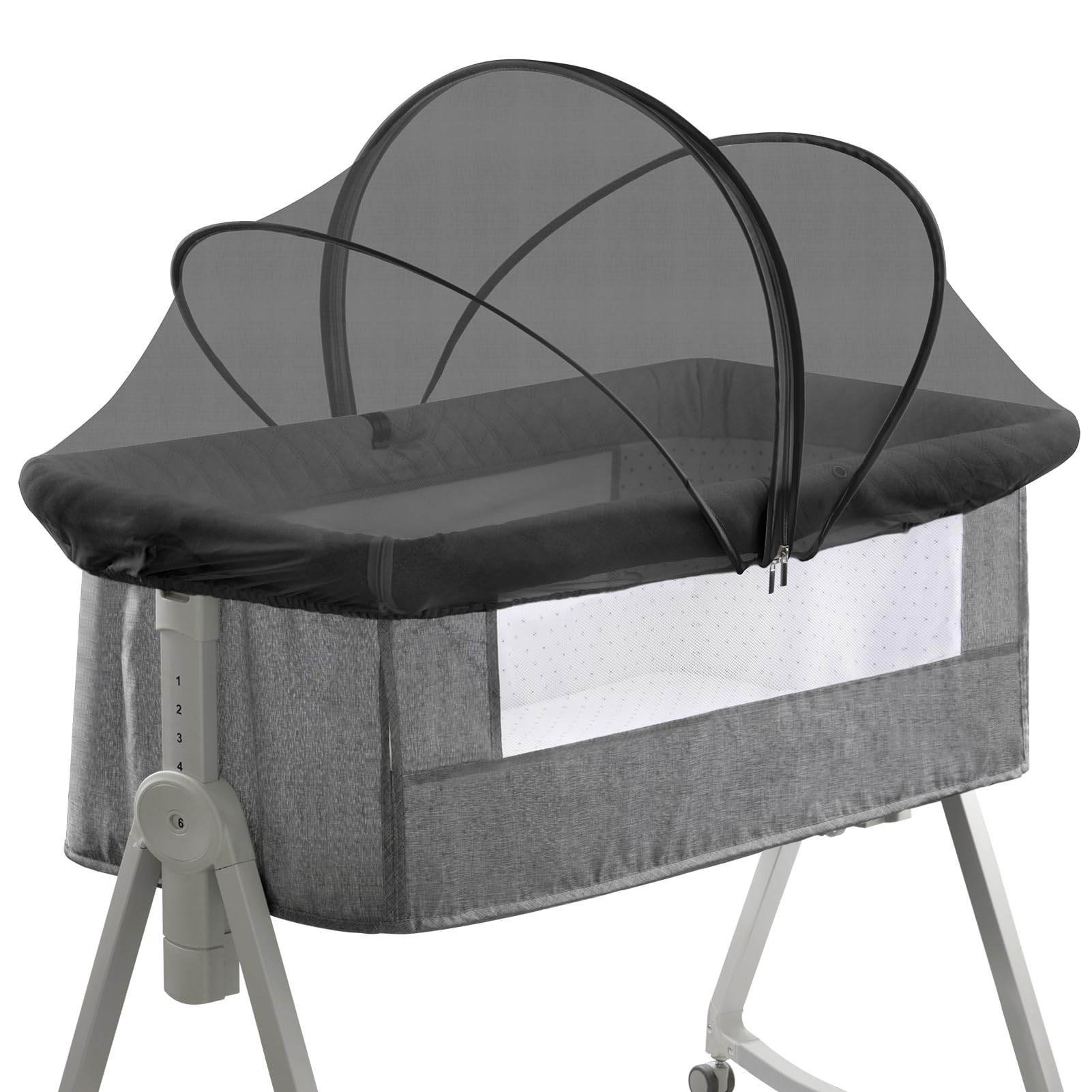 Jiangcha bassinet cover mosquito net protects baby from insects and dust.