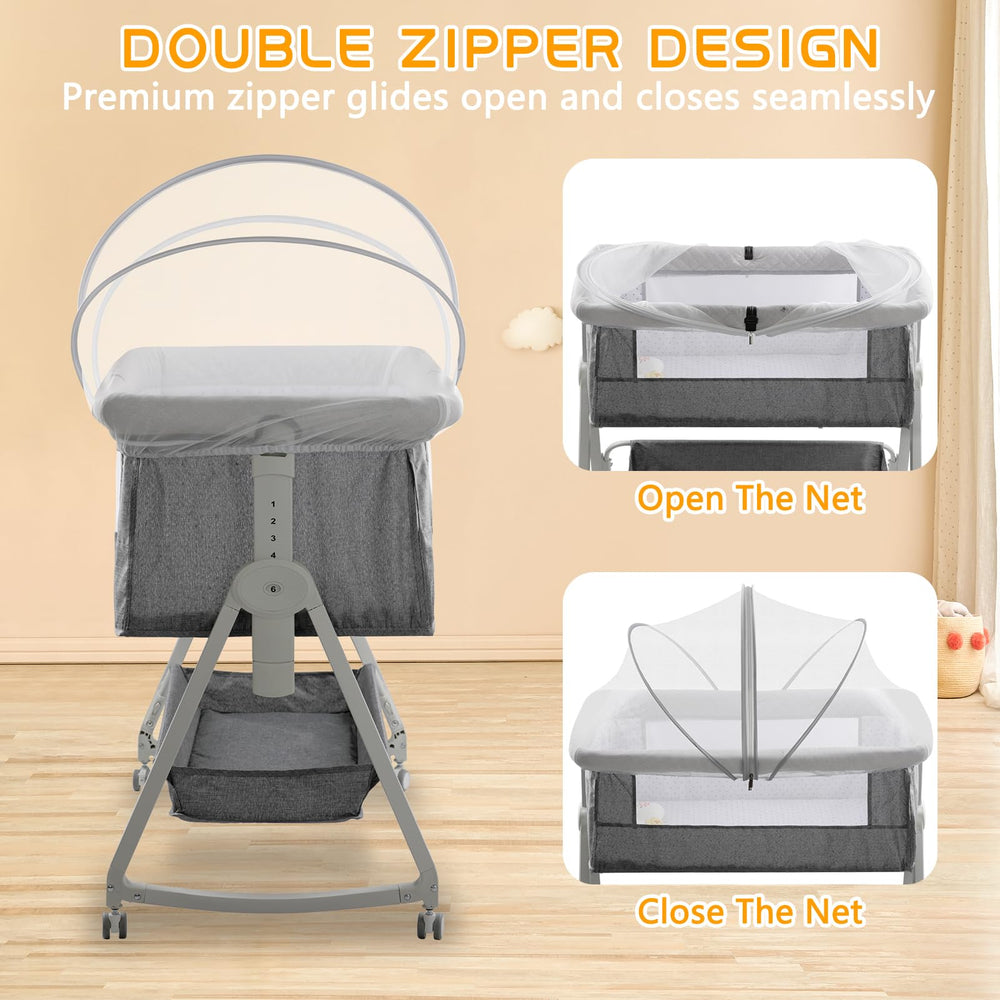 Jiangcha universal-fit bassinet cover adapts to playards and cribs