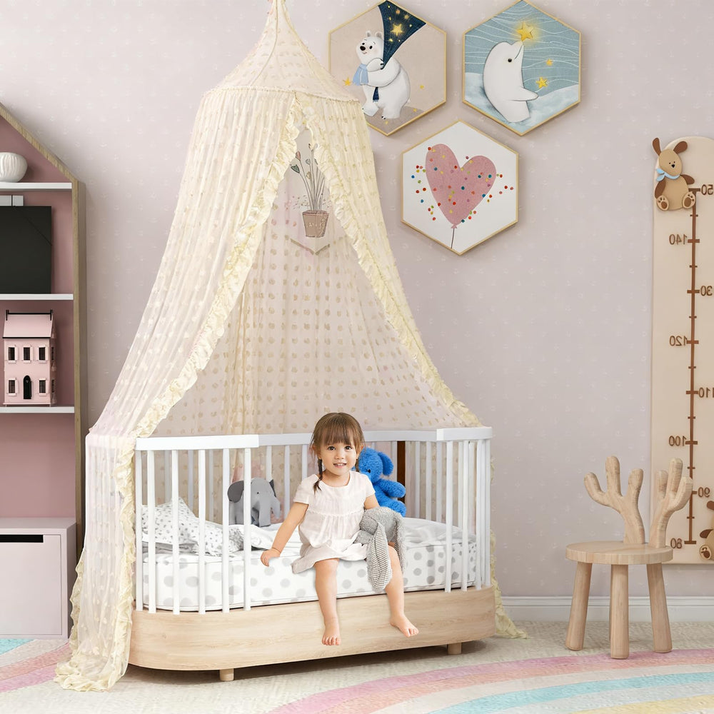 jiangcha bed canopy-crib-toddler-fit suitable for cribs, bassinets, and toddler beds