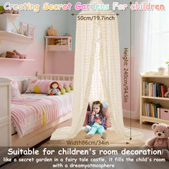 jiangcha bed canopy-mosquito-protection helps maintain a calm night for kids