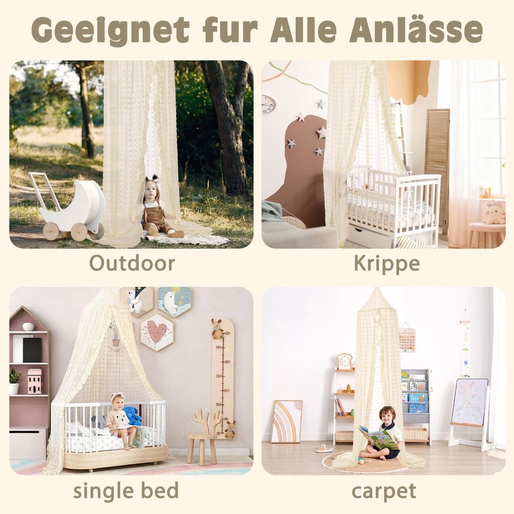 jiangcha bed canopy-room-decoration adds whimsical charm to kids' bedrooms