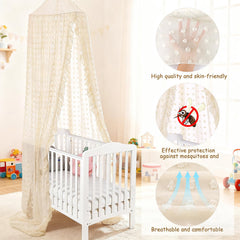jiangcha bed canopy-soft-fabric keeps child comfortable throughout the night