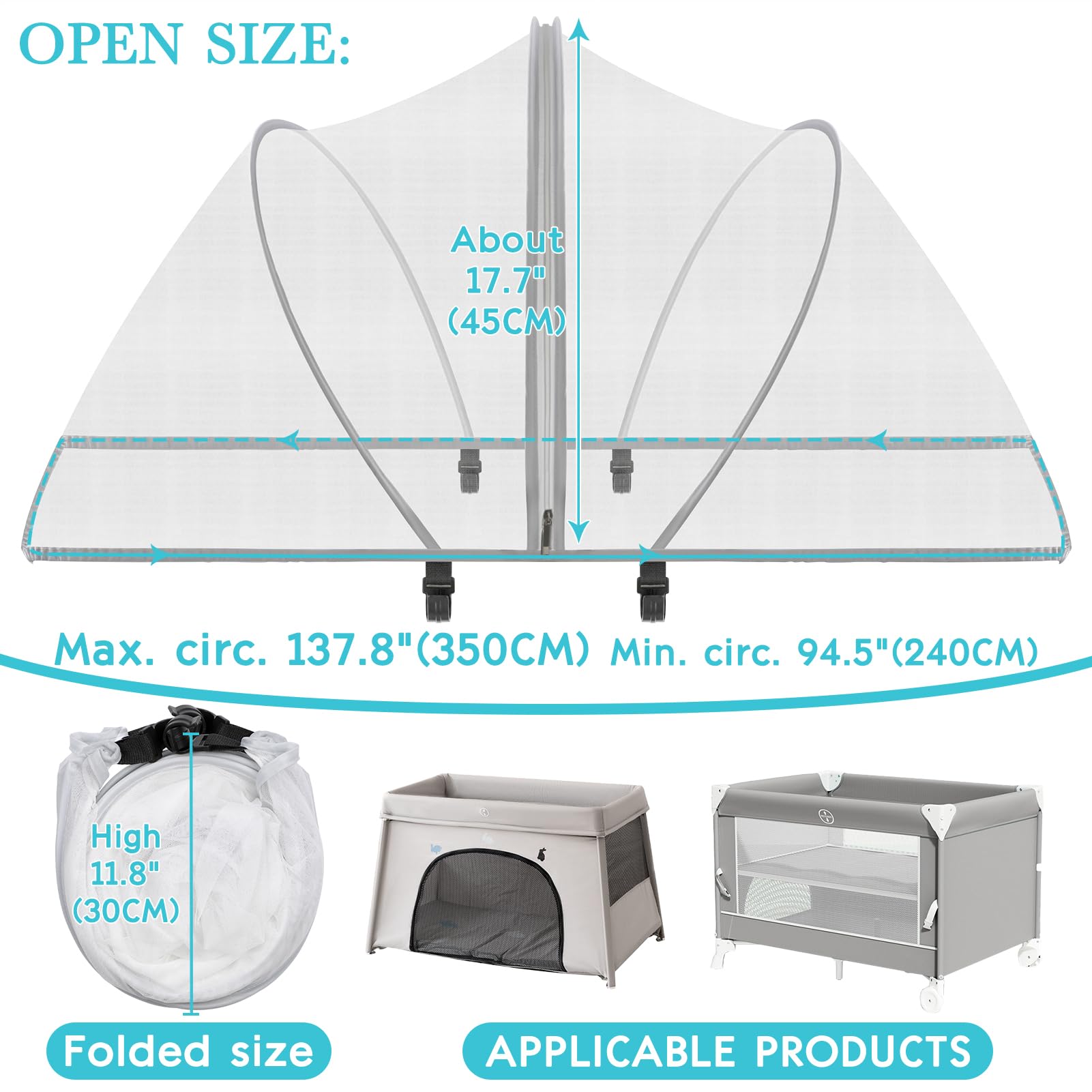 Jiangcha crib net installs quickly with reinforced clips, no tools needed.
