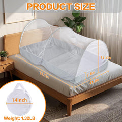 Jiangcha bed tent spans king-size bed for protective coverage