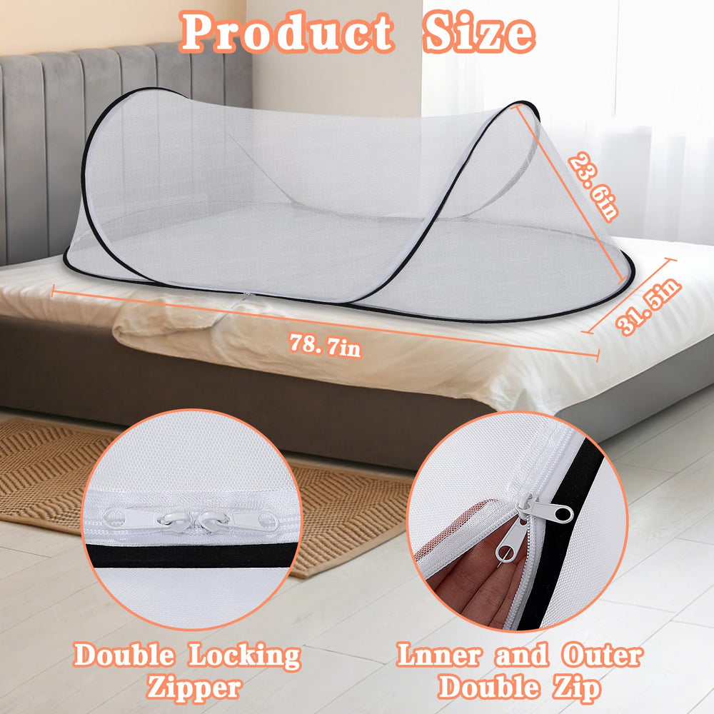 Jiangcha large adult mosquito net fits full-size beds.