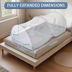 Jiangcha bed net fits 1.5-1.8 m beds for home or travel.