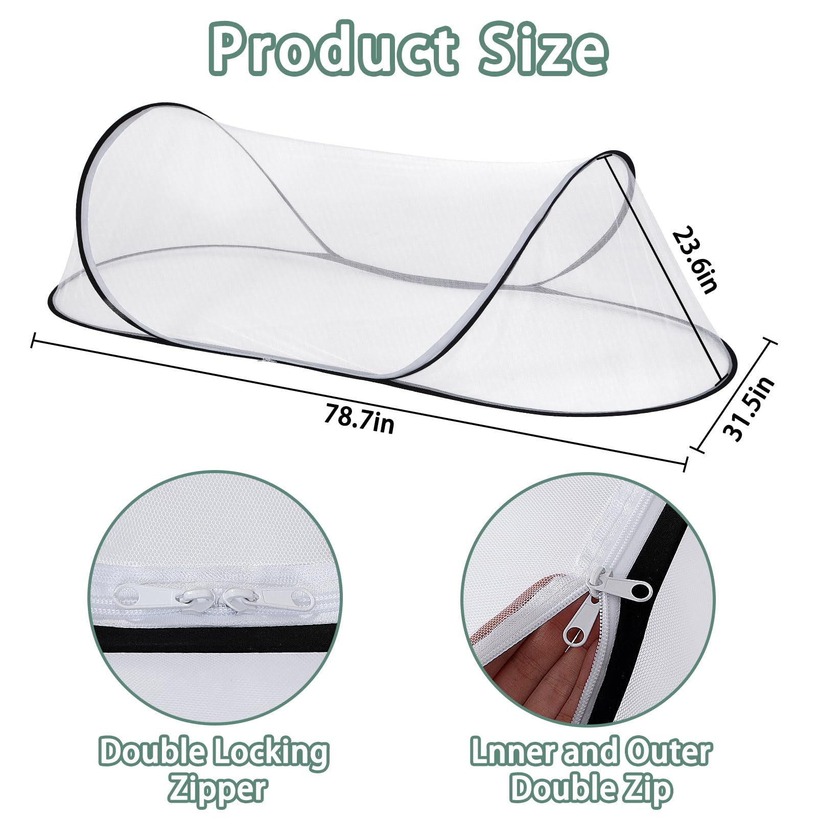 Jiangcha lightweight carry-ready mosquito net for travel