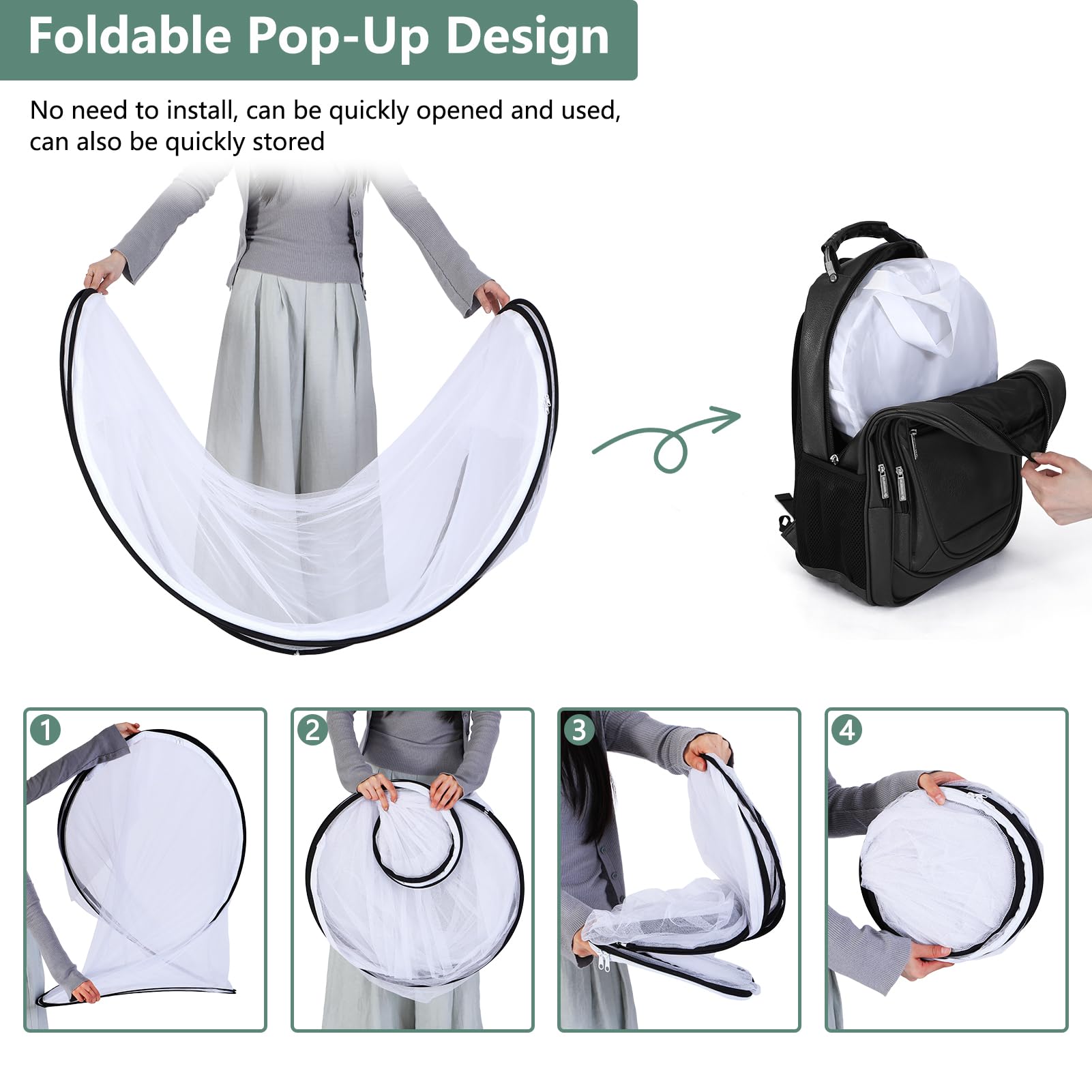 Jiangcha portable mosquito net for indoor and outdoor use