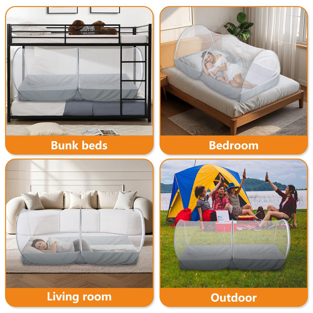 Jiangcha versatile tent for bedroom, camping, or bunk beds