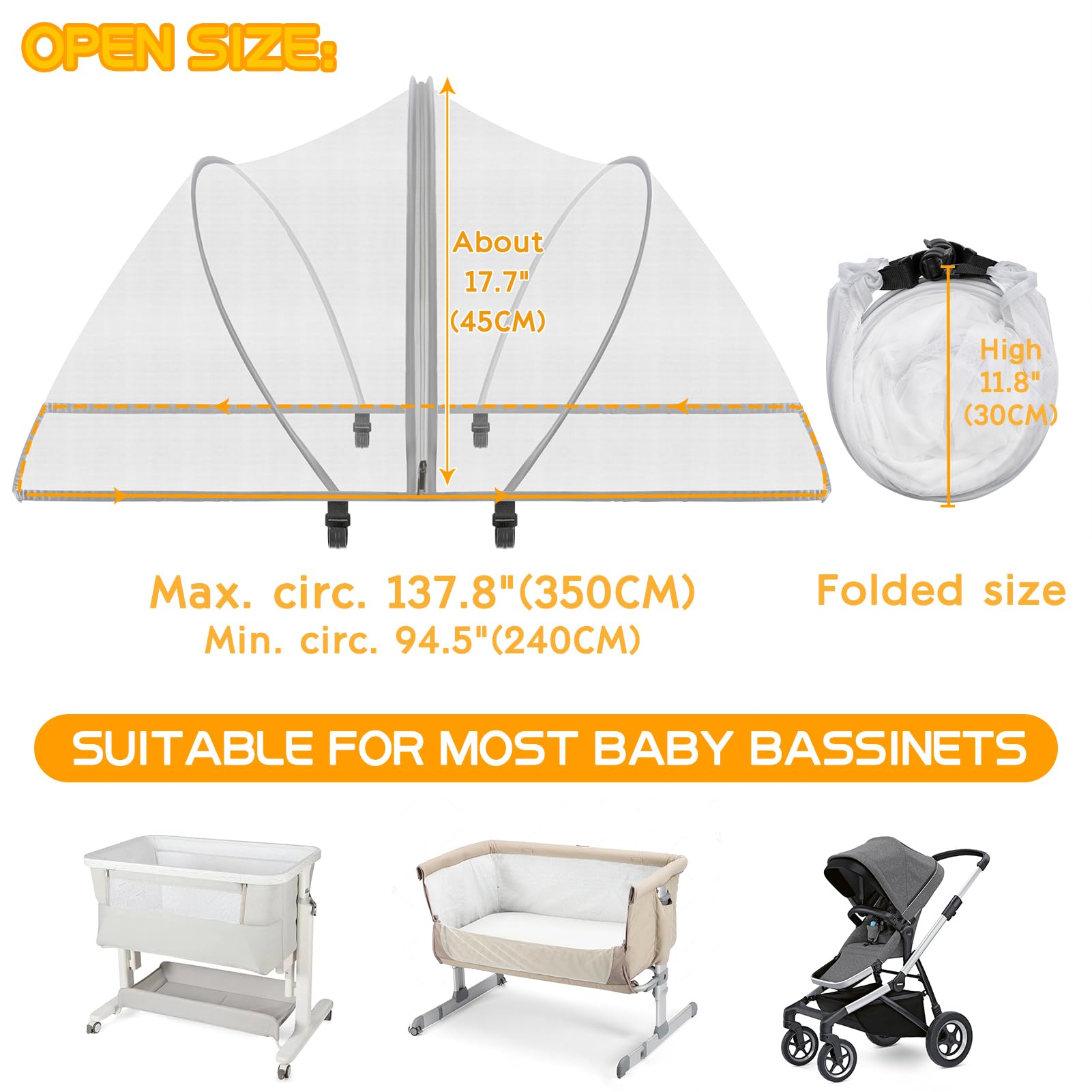 Jiangcha pack and play cover blocks pet hair from reaching baby.