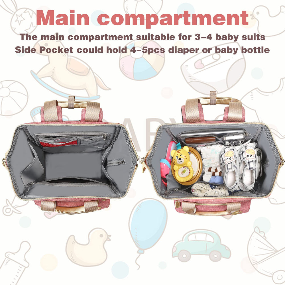 Jiefeike diaper bag backpack stroller strap enables easy attachment on rides