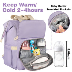 Insulated bottle pockets keep baby's milk warm or cool during outings