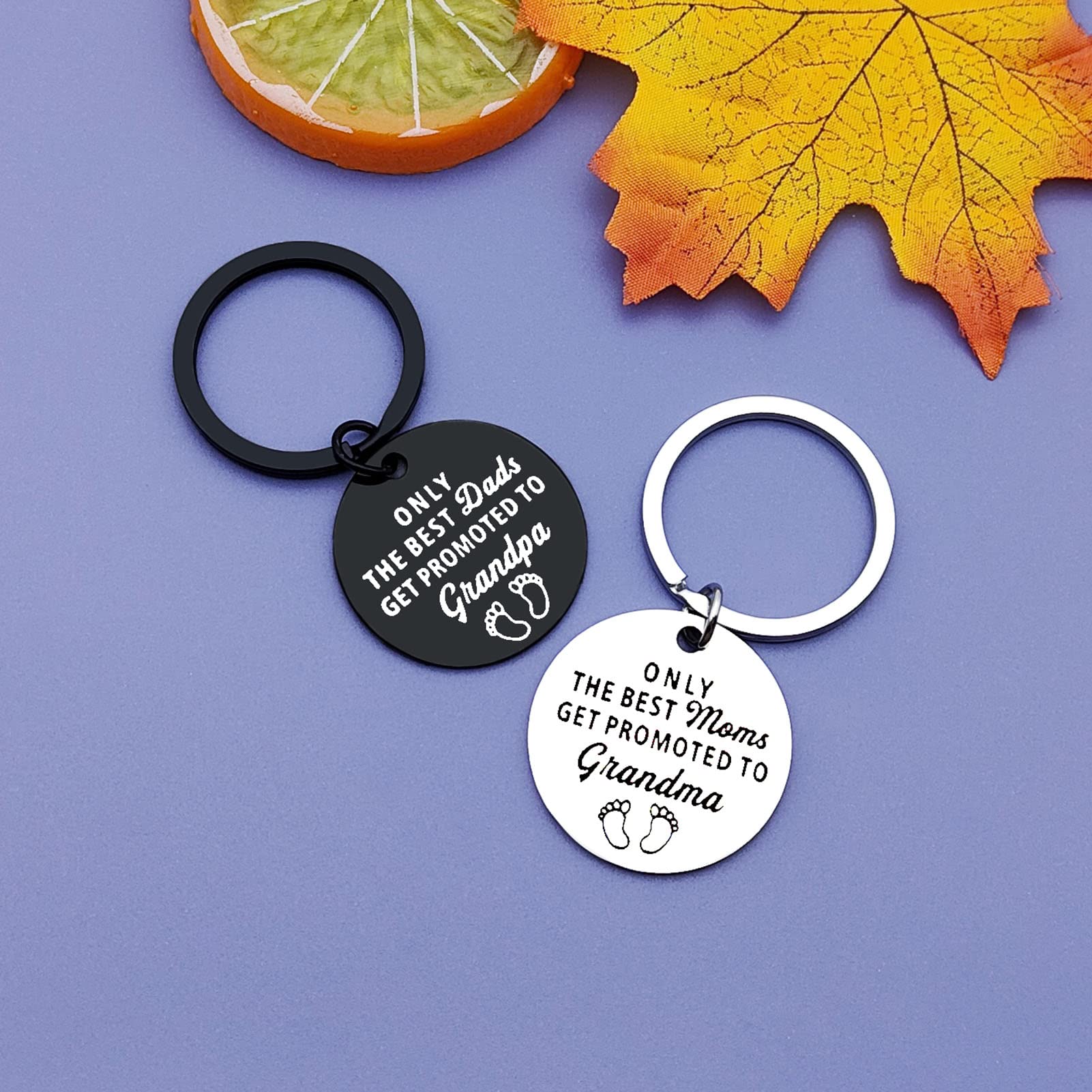 Jielahua stainless steel keychain engraved with meaningful words.