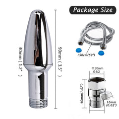 JIELUO enema kit with 59-inch hose enables flexible attachment to standard showers.