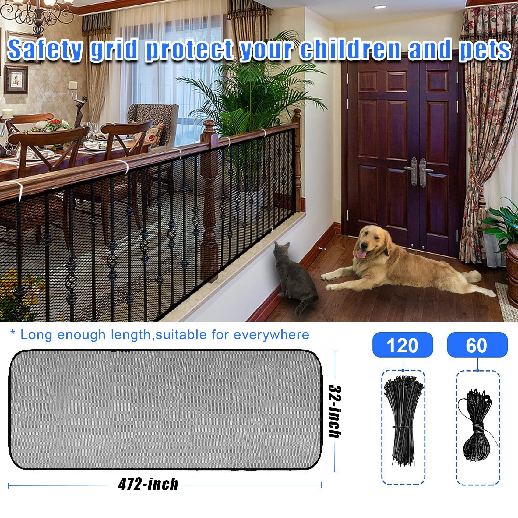JIFTOK banister guard provides reliable rail protection for kids and pets.