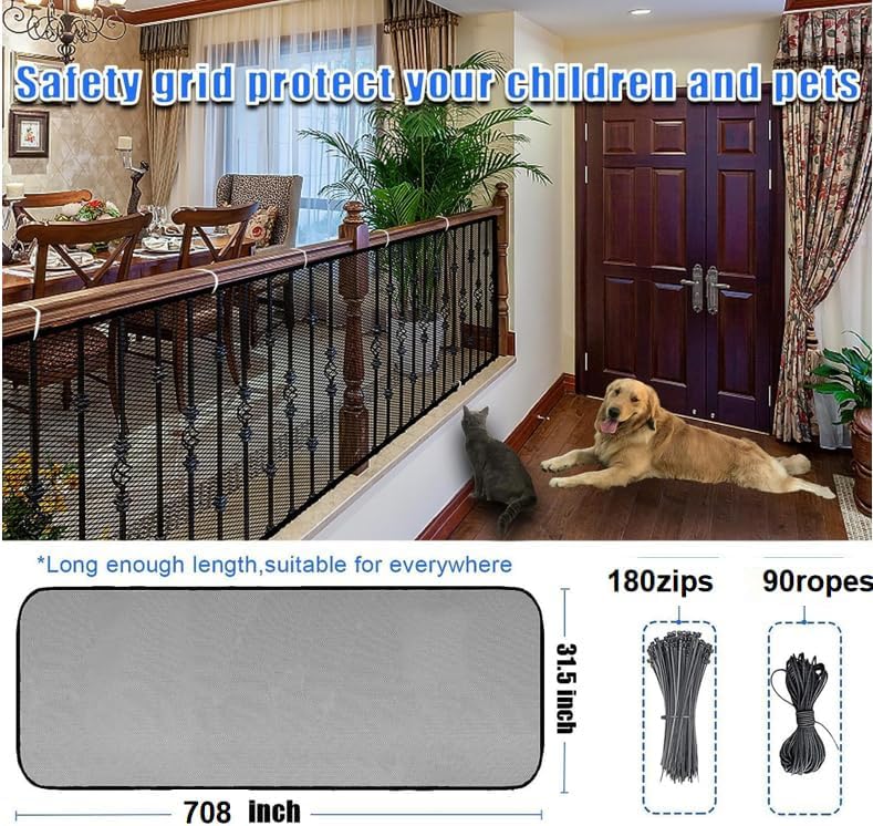 JIFTOK banister guard protects railing posts and prevents gaps