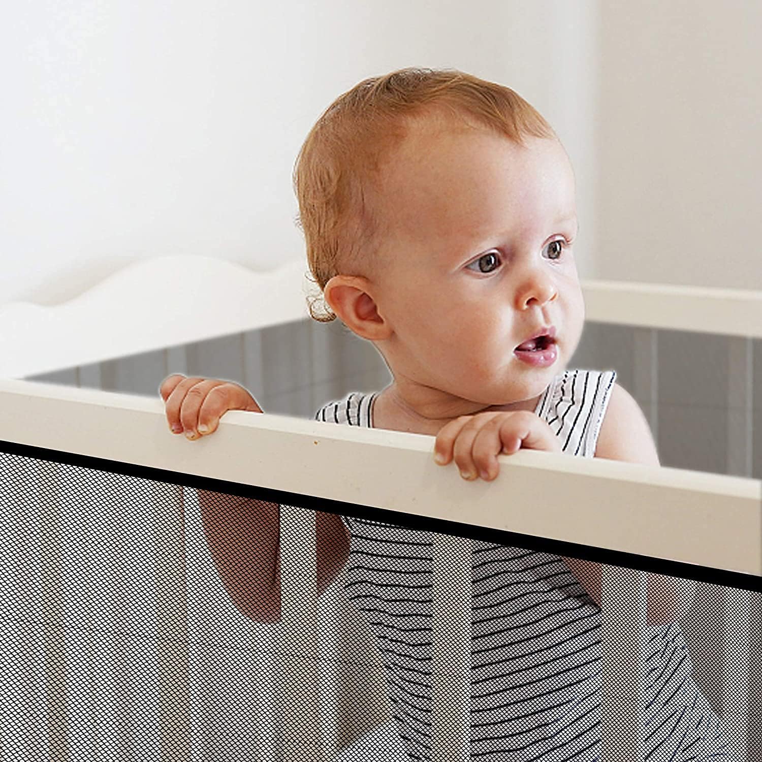 JIFTOK Ewaves 181x32 inch net provides wide coverage for stairways.