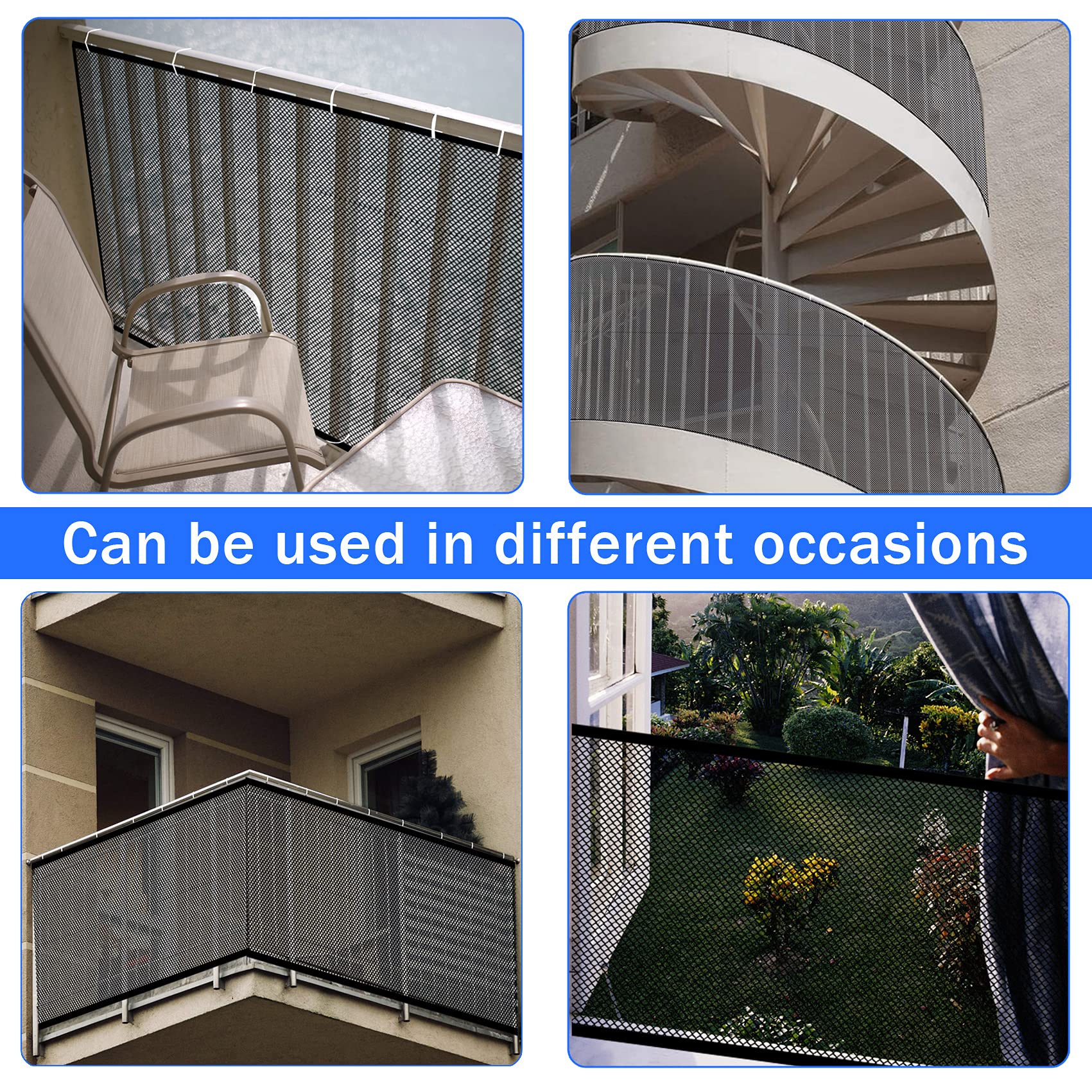 JIFTOK foldable net fitted to a short rail for compact spaces.