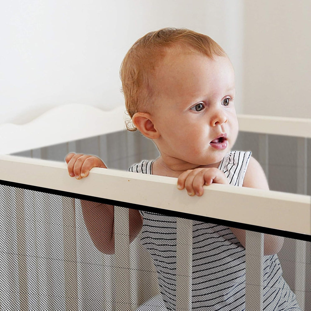 JIFTOK foldable railing net adapts to short or long railings with ease.