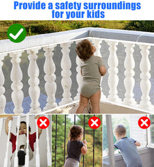 JIFTOK indoor-outdoor safety net works indoors or outdoors.