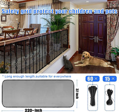 JIFTOK stairway net installation hardware close-up highlights durable fasteners.